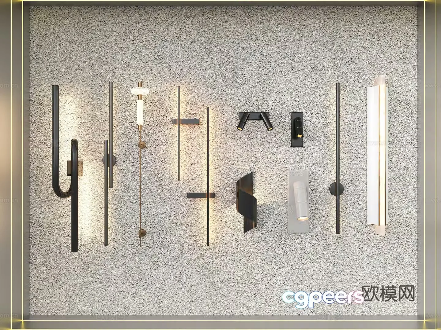 Modern wall lamp Art wall lamp Long wall lamp Bedside wall lamp Outdoor wall lamp 3D model