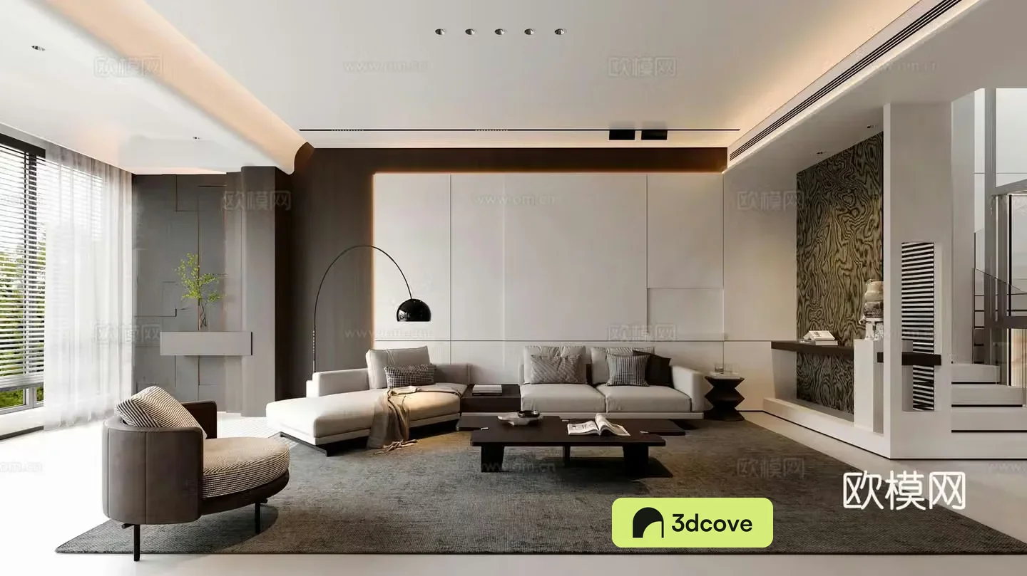 Modern living room Combination sofa Leisure chair Modern living room Light luxury Italian living room Entrance