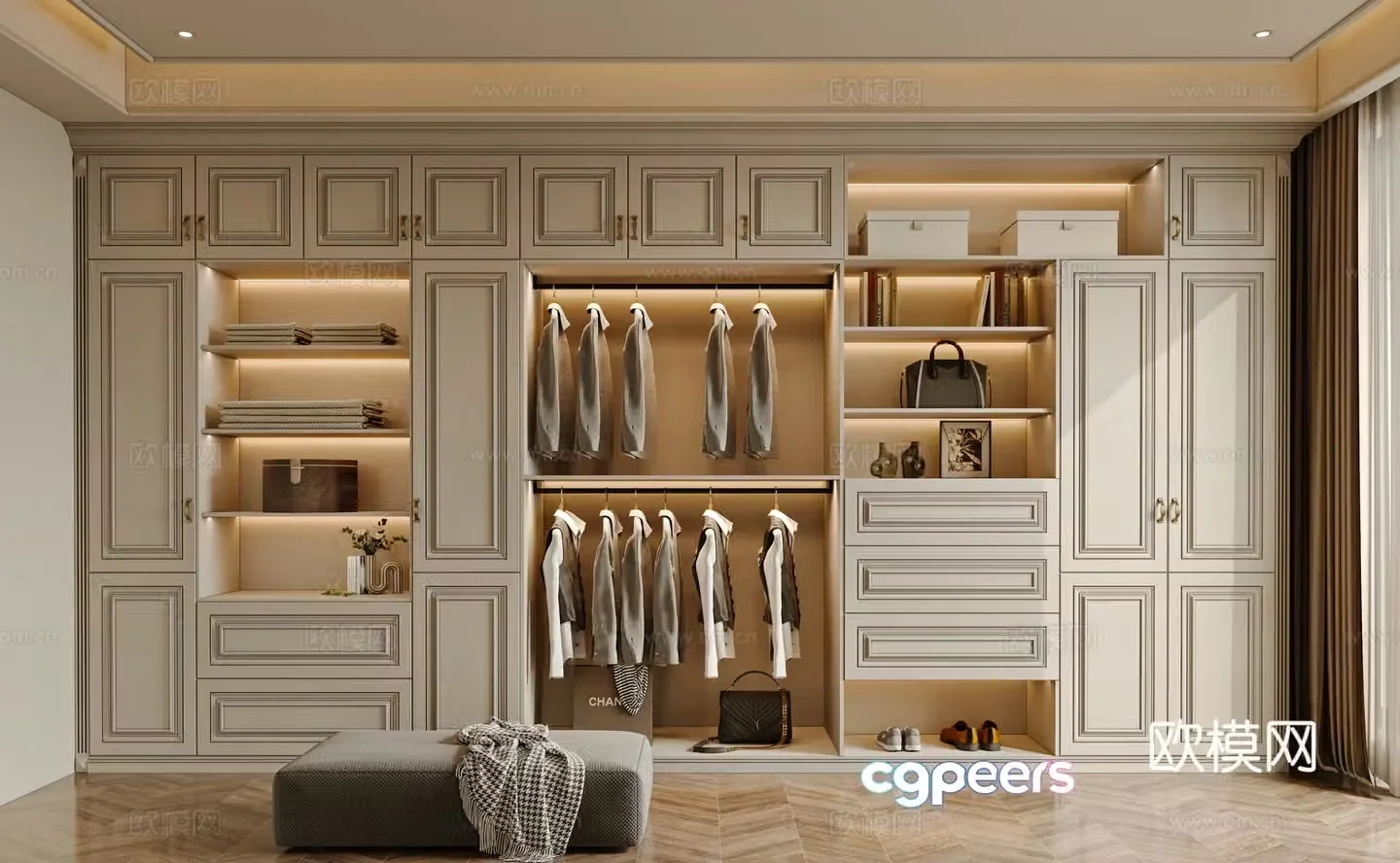French cloakroom 3d model