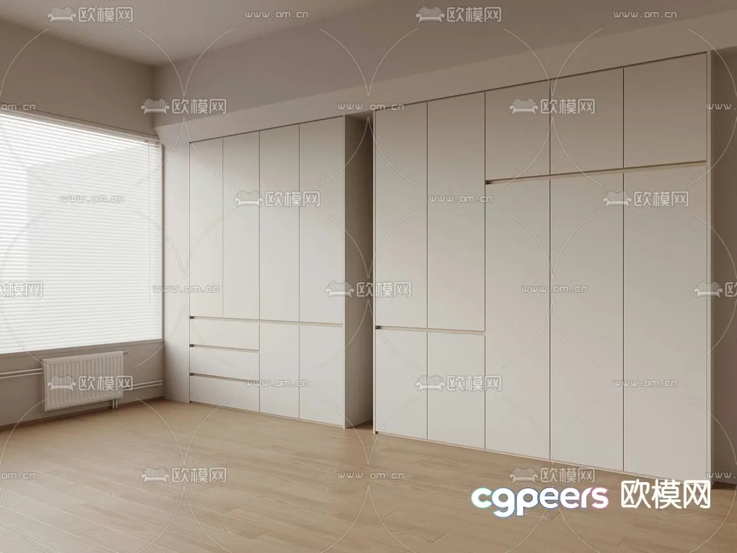 Simple wardrobe wardrobe 3d model