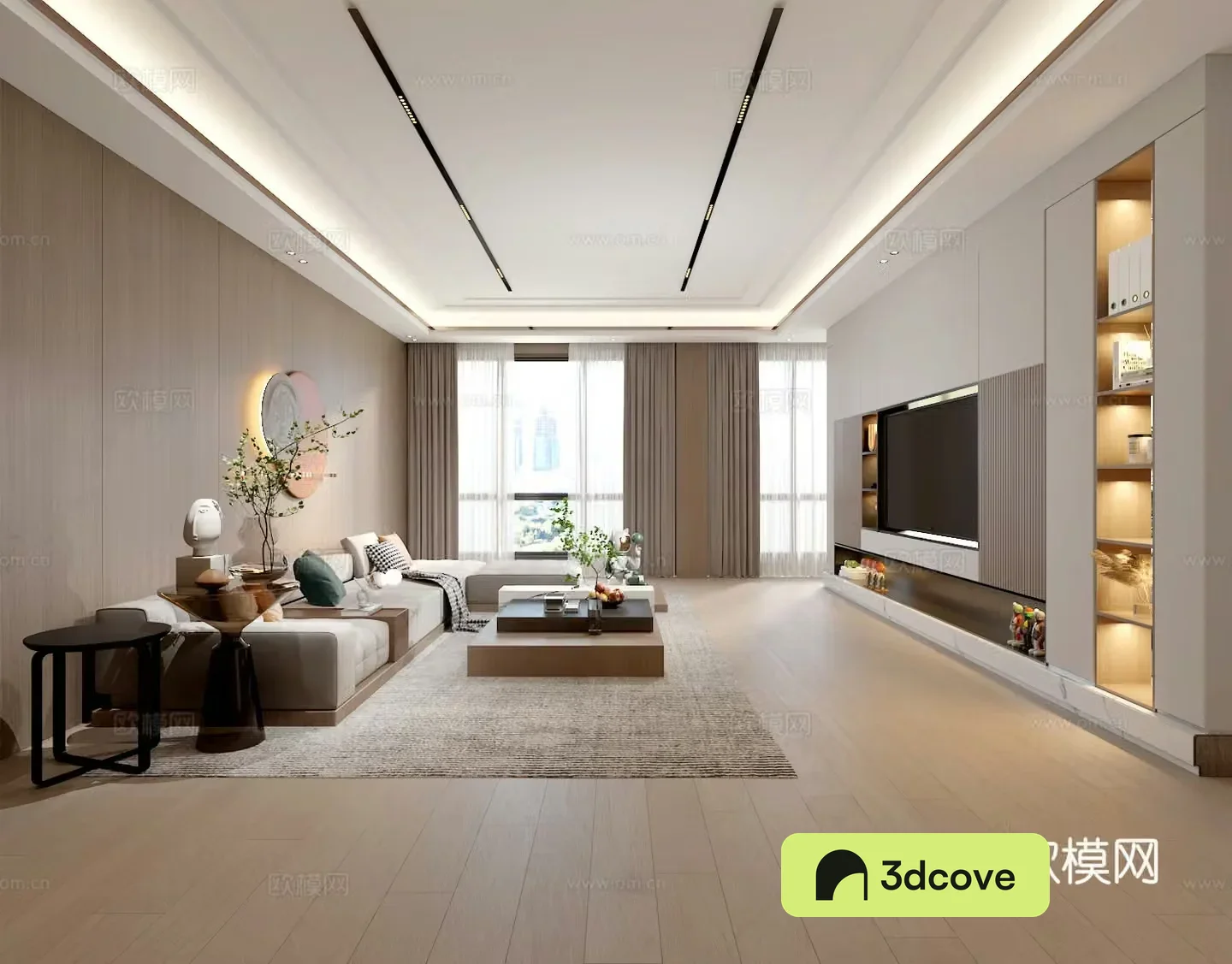 Modern living room bedroom