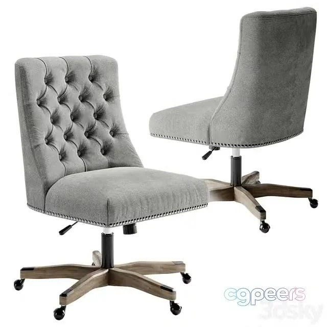 3ds Max Free – Linon Home Decor Honor Light Gray Office Chair, Gray