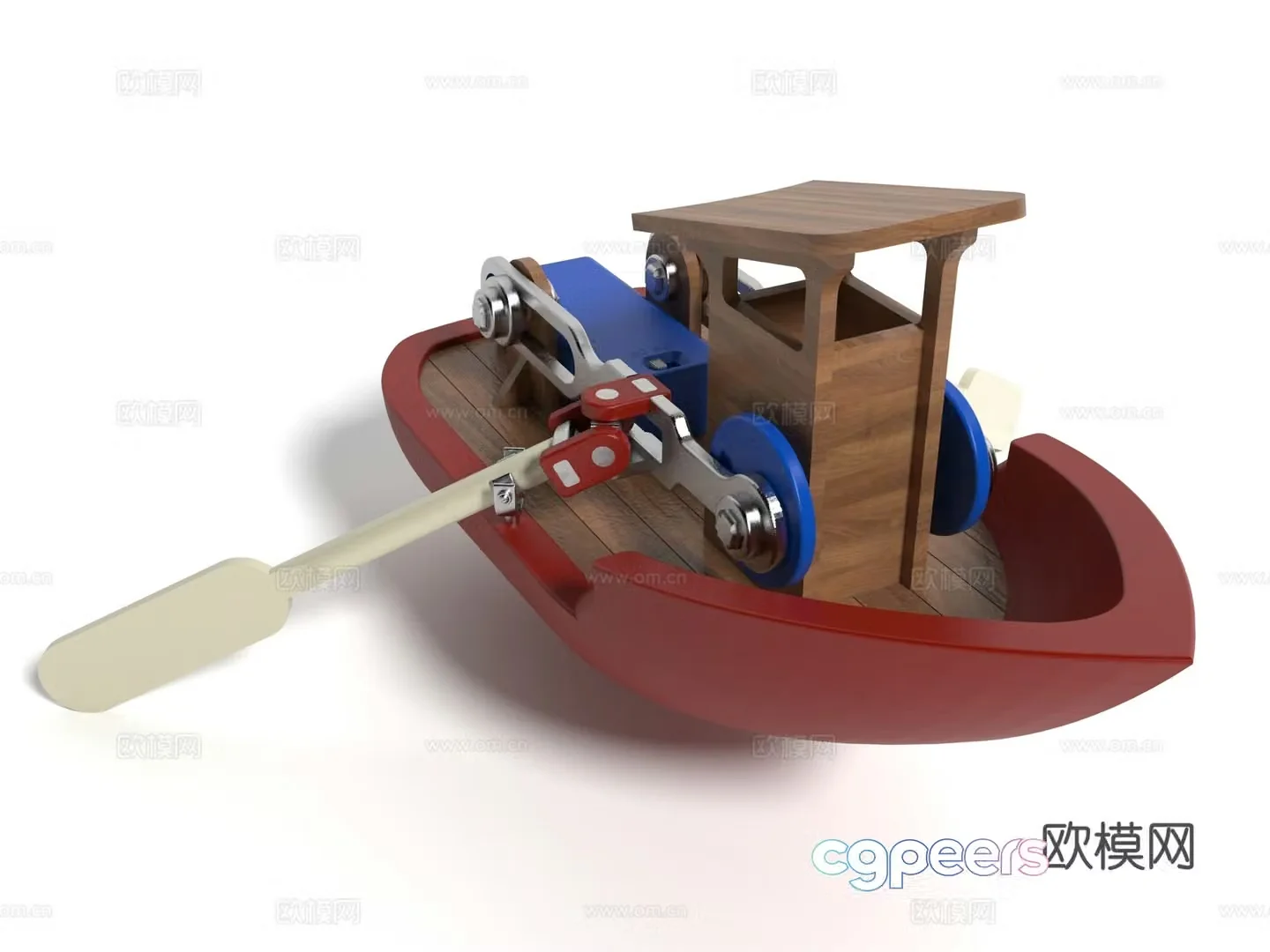 Modern style electric toy boat 3d model