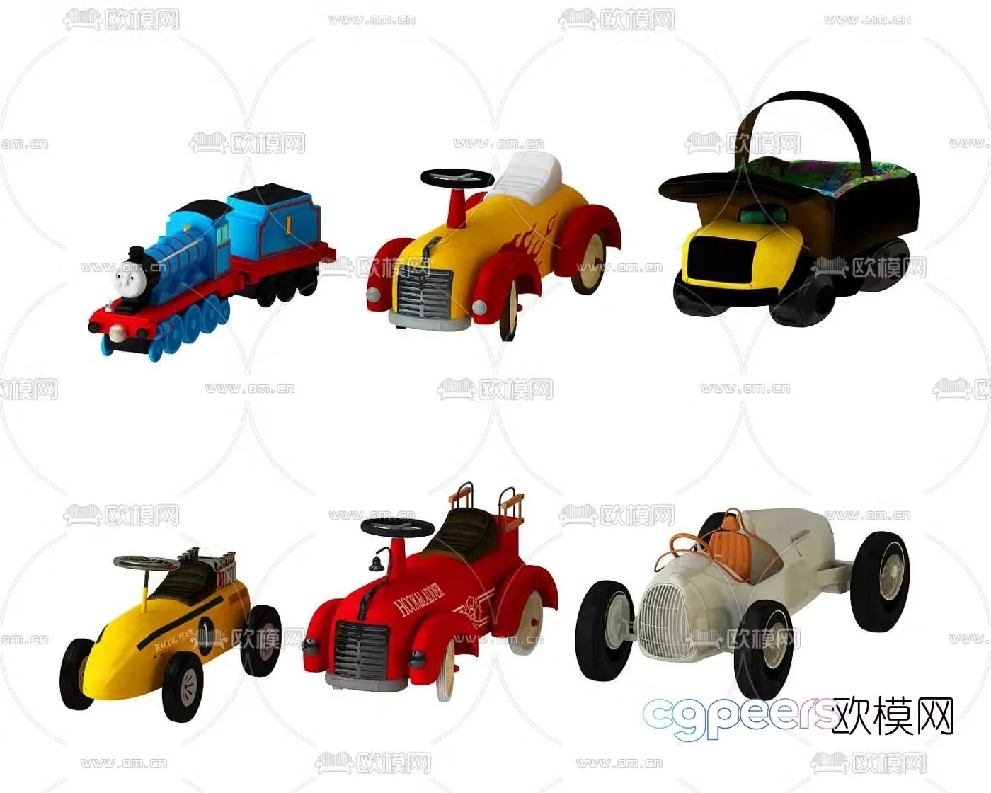 Modern children’s toy car 3d model