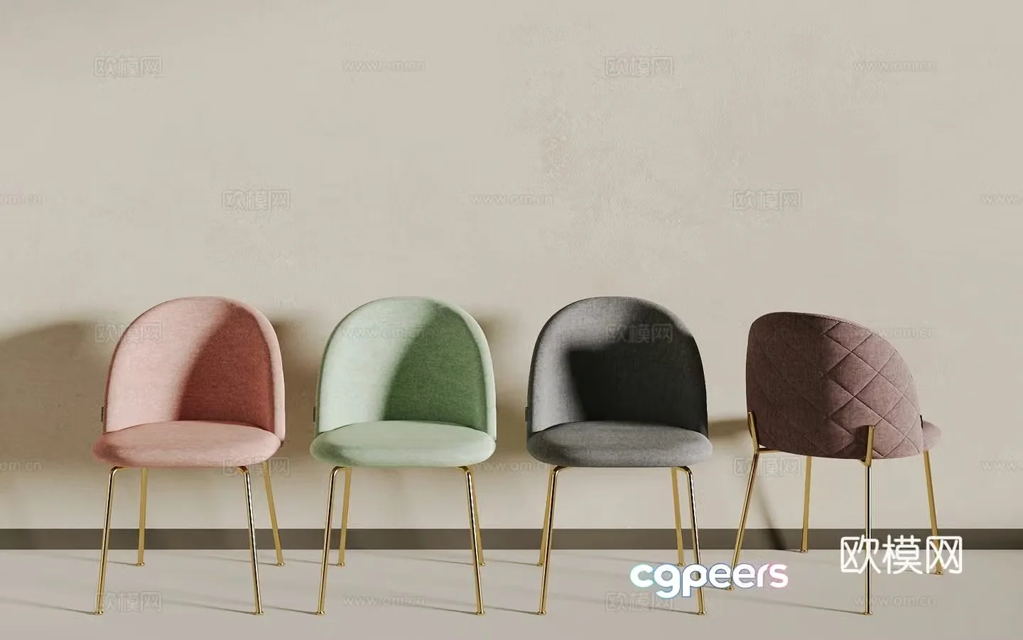 Light luxury seat 3D model