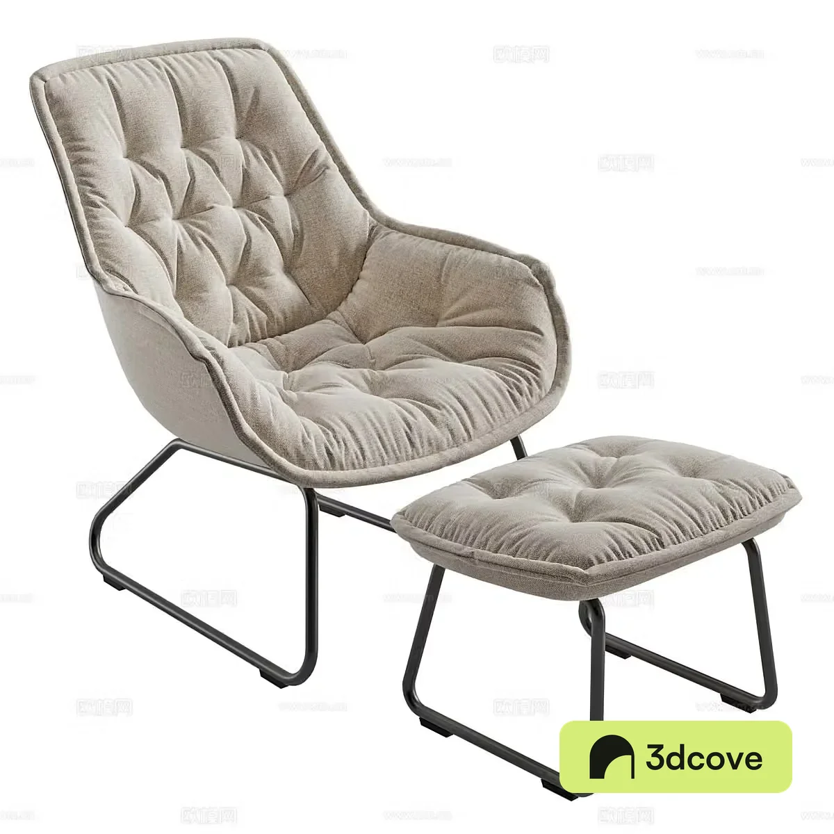 Modern DM armchair KAZA do sofa leisure chair 3d model