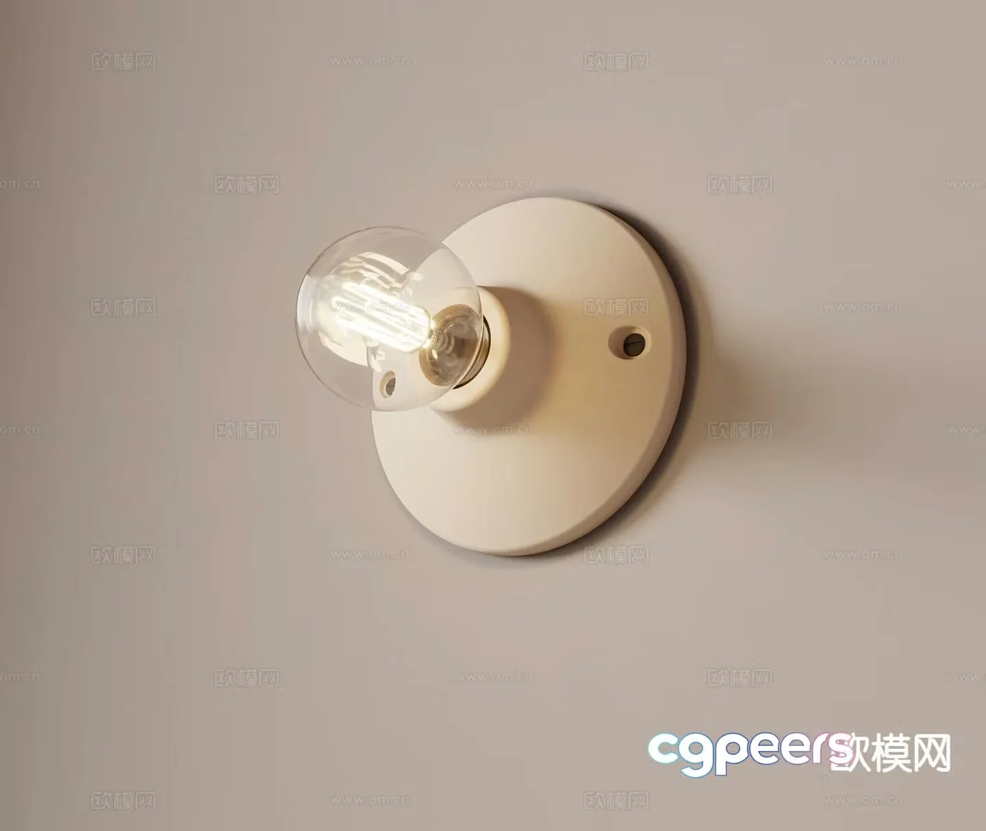Modern light bulb fixture incandescent lamp wall lamp 3d model