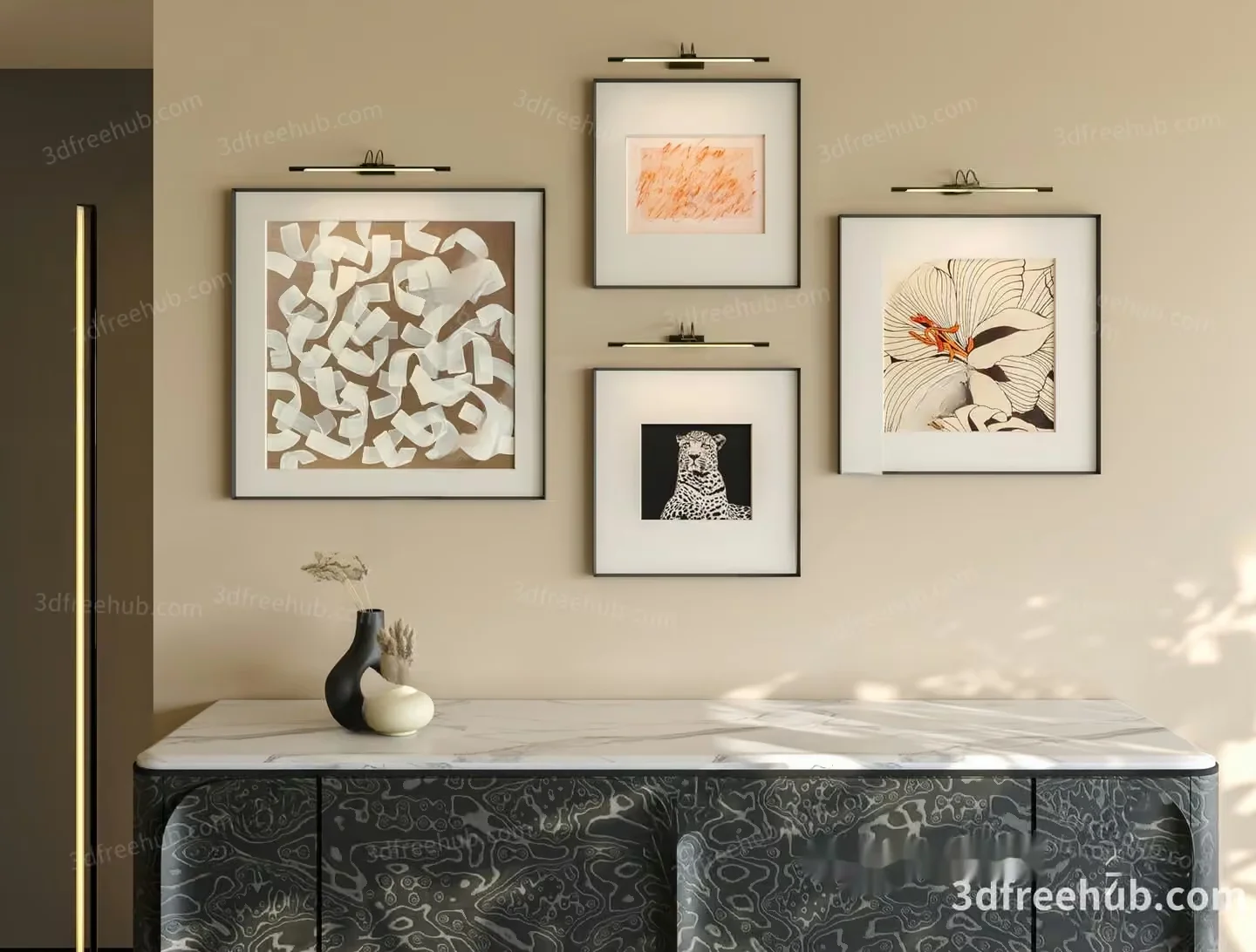 Modern Art Gallery 3D Model – 22946 – VRAY Render