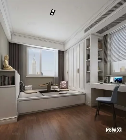 Modern Study Room 3D Model – 21739 – VRAY Render