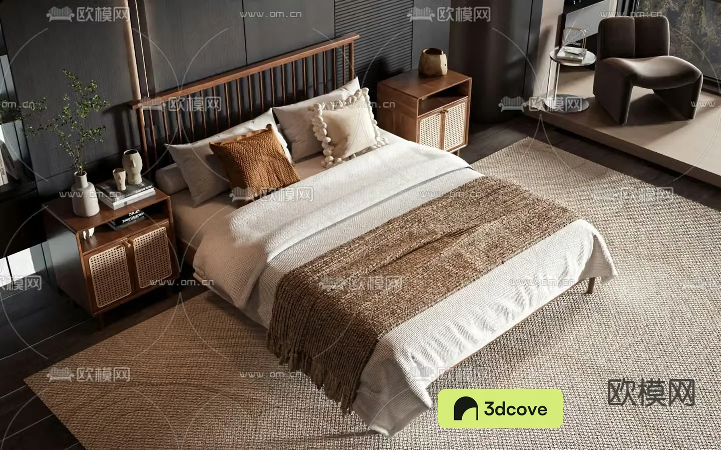 Modern double bed