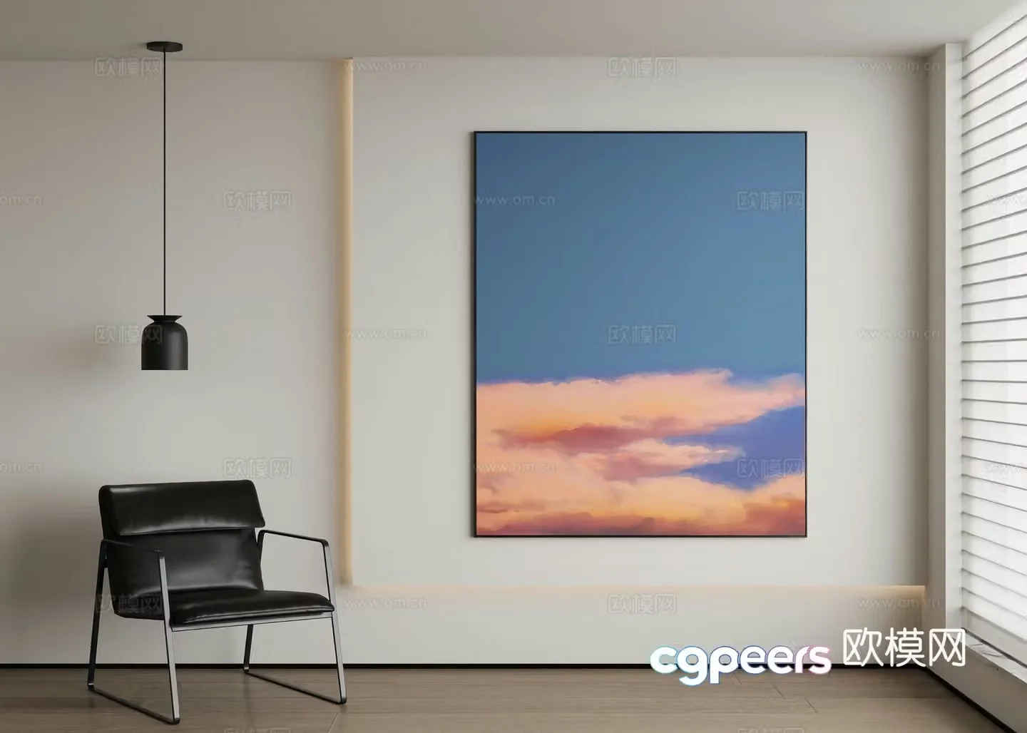 Modern decorative painting 3d model