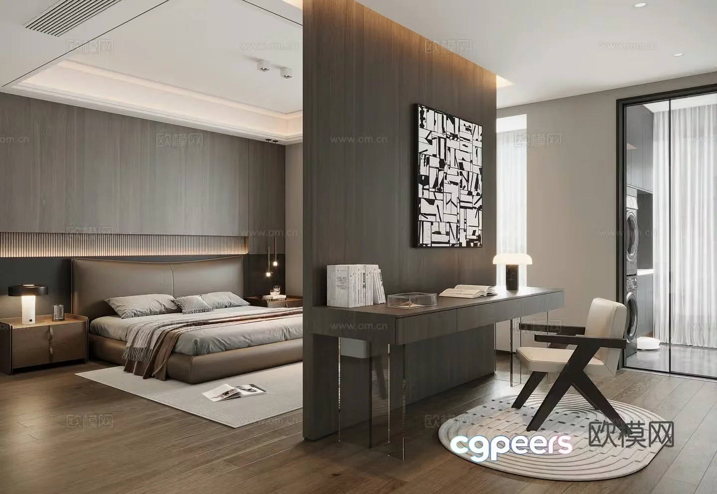 Modern Italian bedroom 3d model
