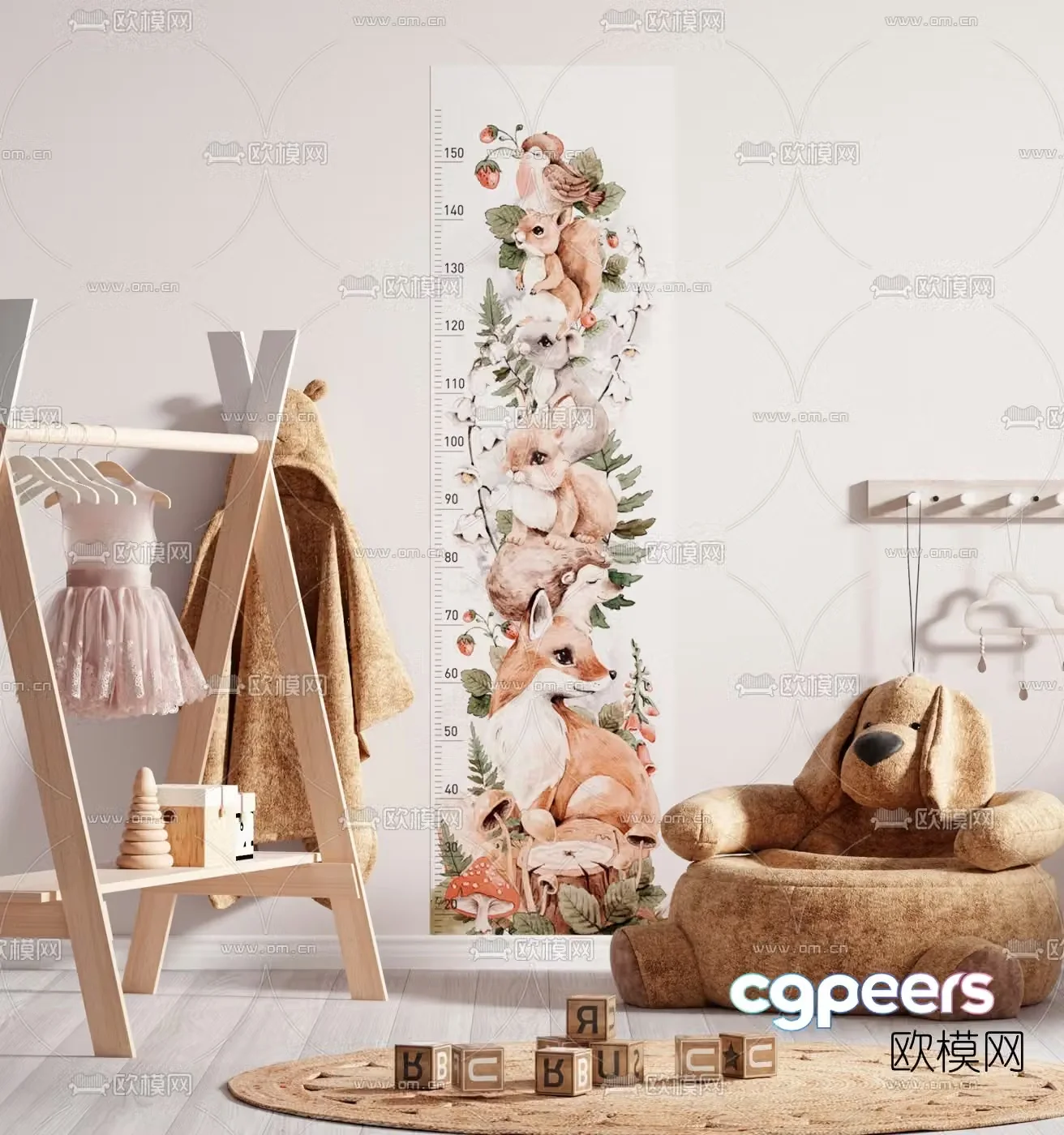 Modern children’s furniture 3d model