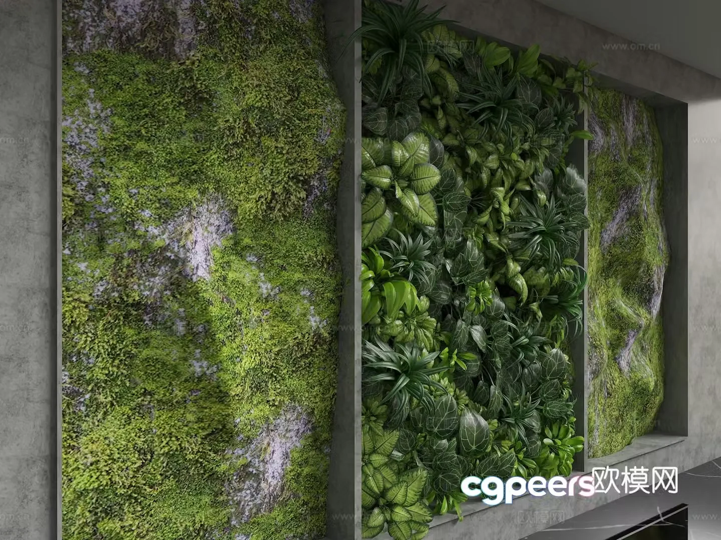 Modern background wall 3d model