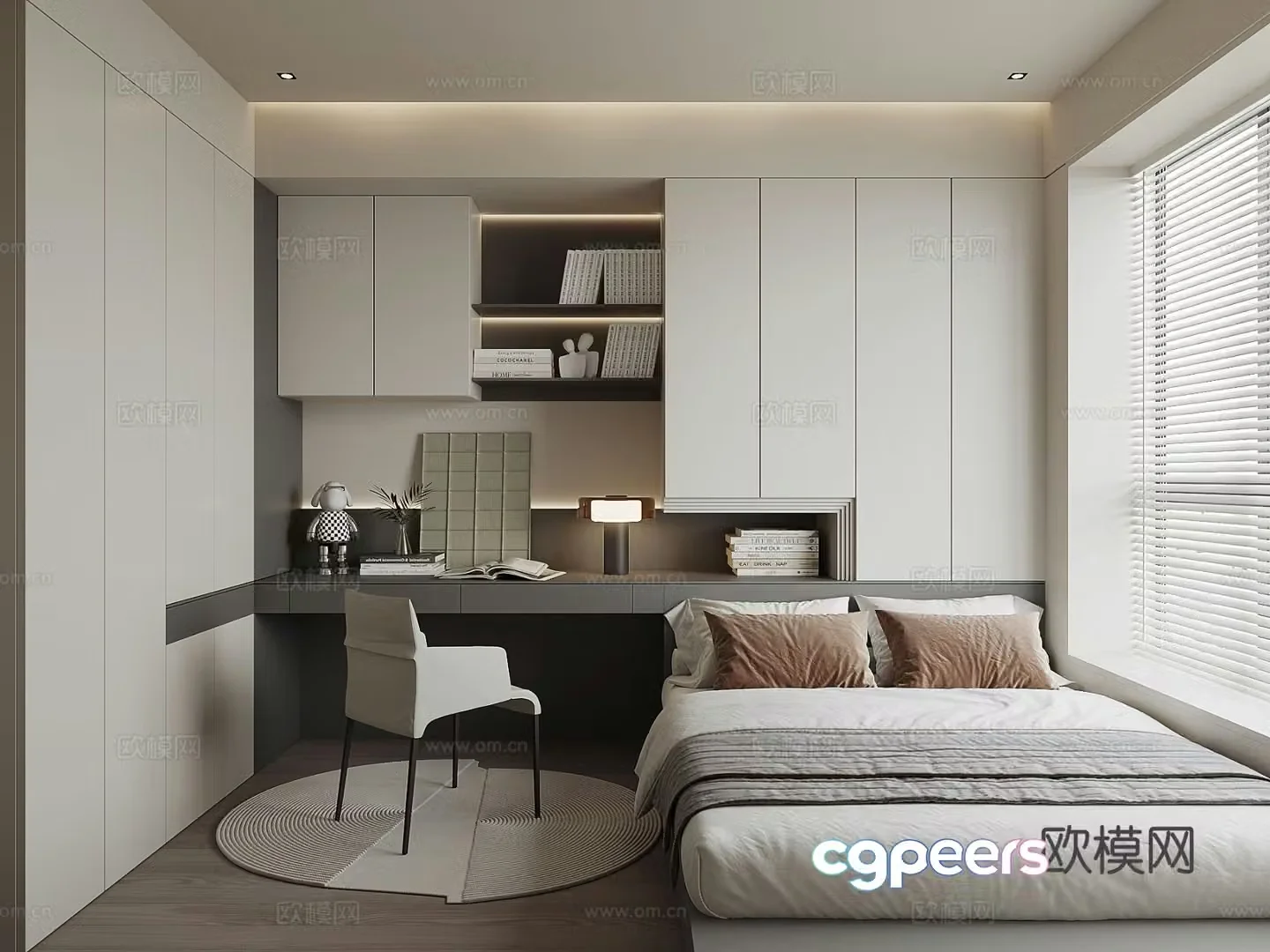 Modern tatami bedroom 3d model