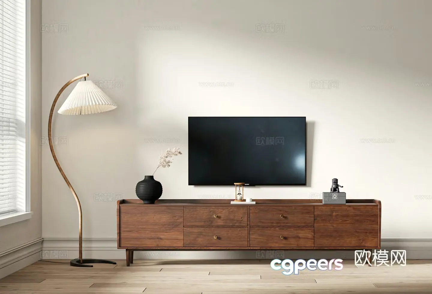 Wabi-sabi TV cabinet 3d model