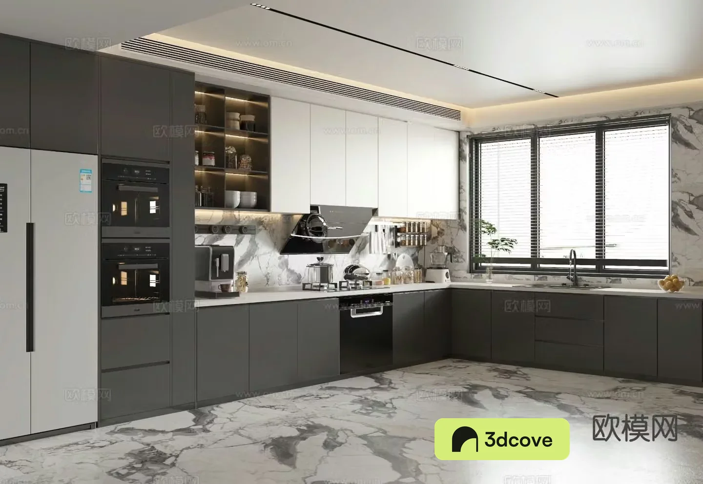 Modern open kitchen
