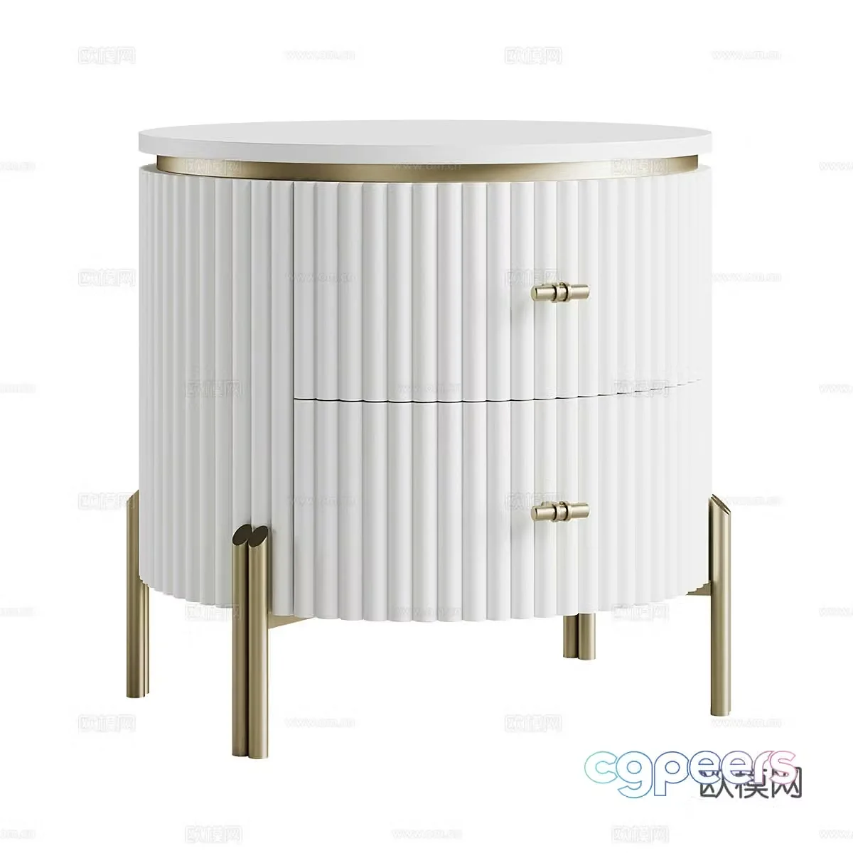Modern simple bedside table bedside table cabinet low cabinet simple cabinet light luxury short cabinet 3D model