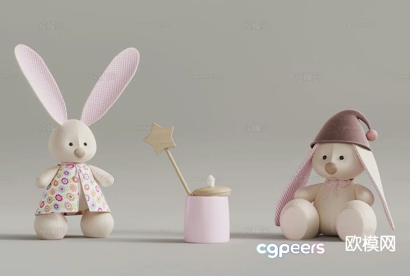 Doll toy rabbit doll 3d model