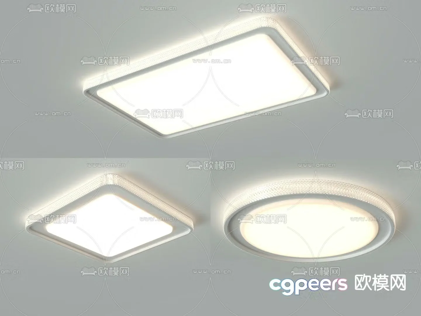 Modern ceiling light Geometric ceiling light Bedroom ceiling light 3d model