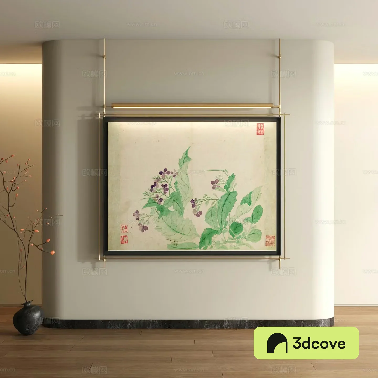 Song style decorative painting New Chinese style landscape painting