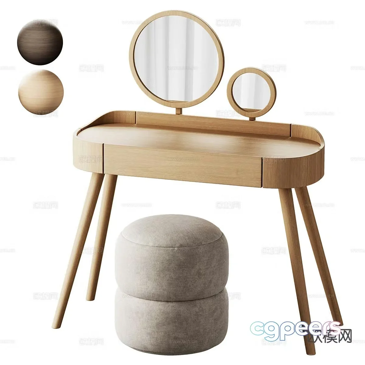 Nordic dressing table dressing table 3d model