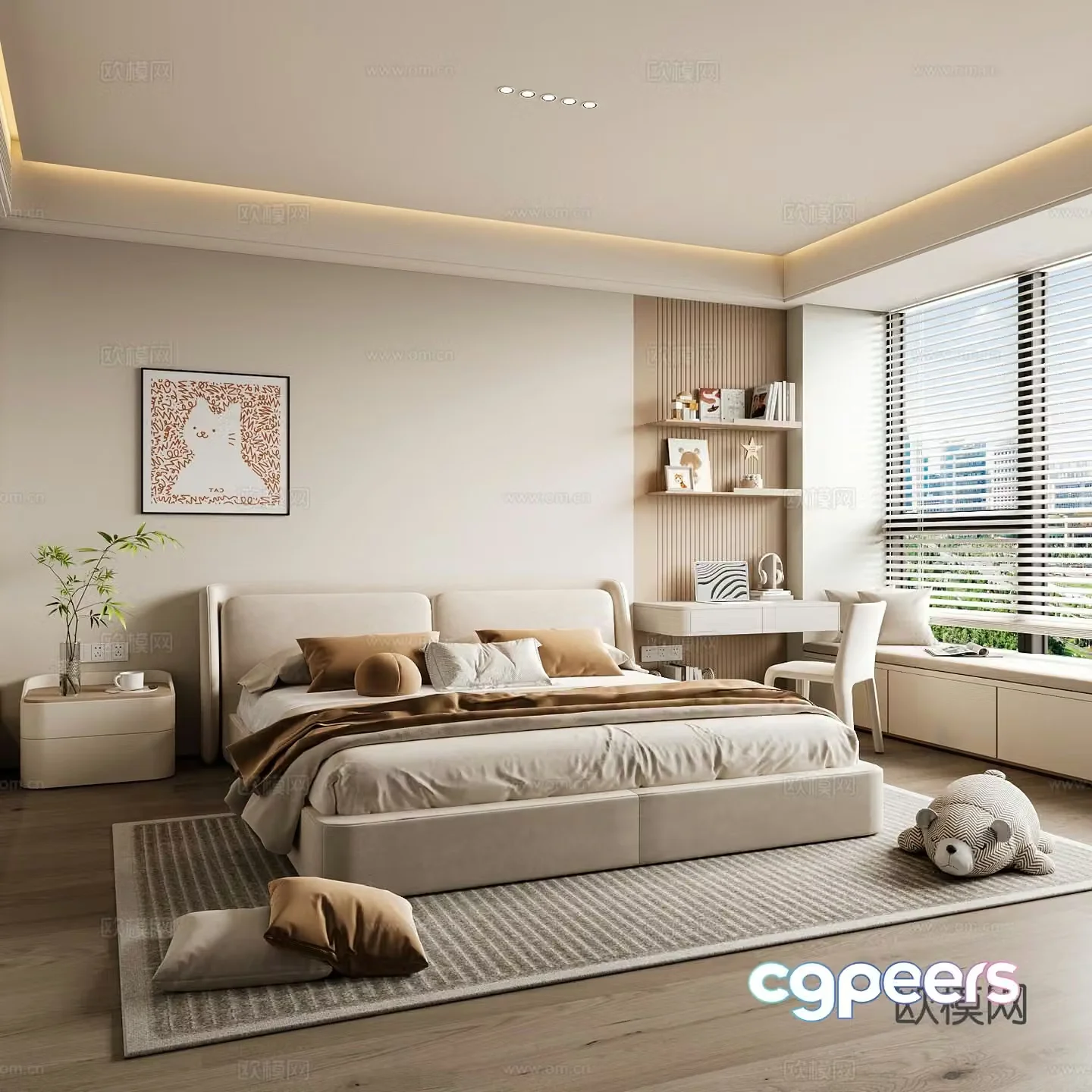 Modern children’s room girl’s room kid’s room 3d model