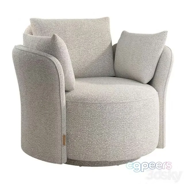 3ds Max Free – Armchair Dantone home Lulu L