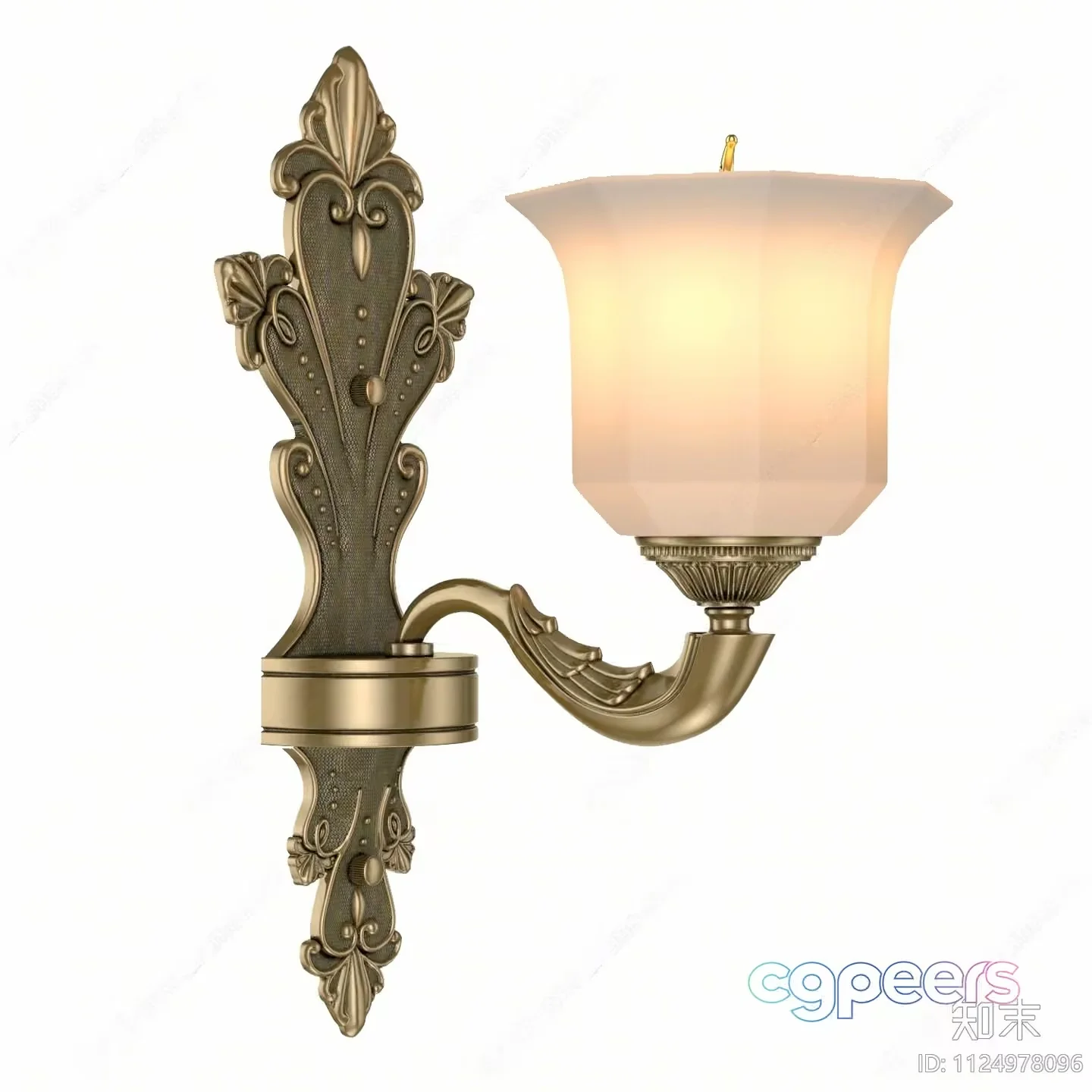 Gold Light Fixture 3D Model – 9027 – VRAY Render