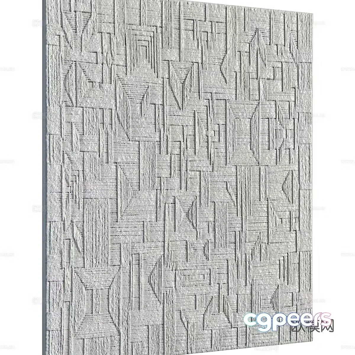 New Chinese style Wasabi Bas-relief gypsum hanging board 3D model