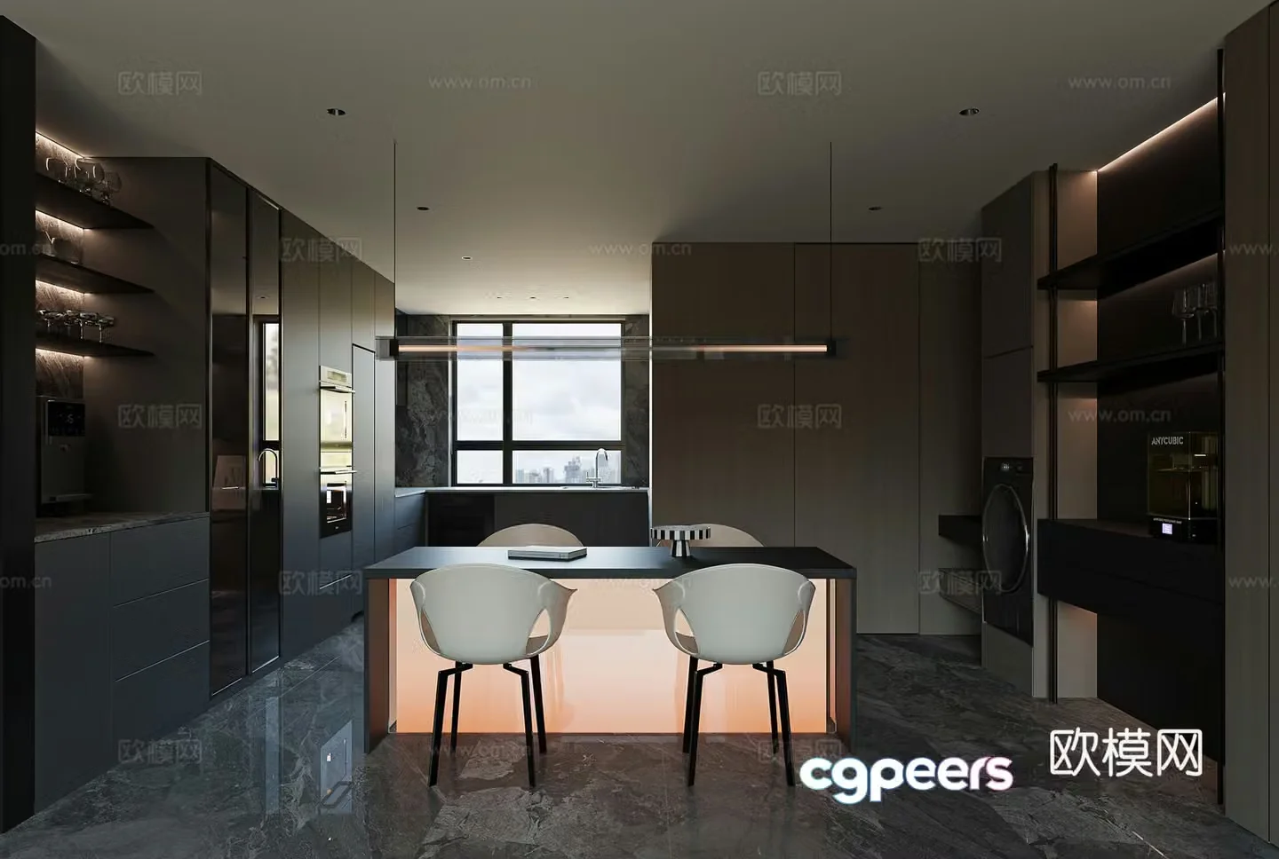 Italian restaurant kitchen 3d model