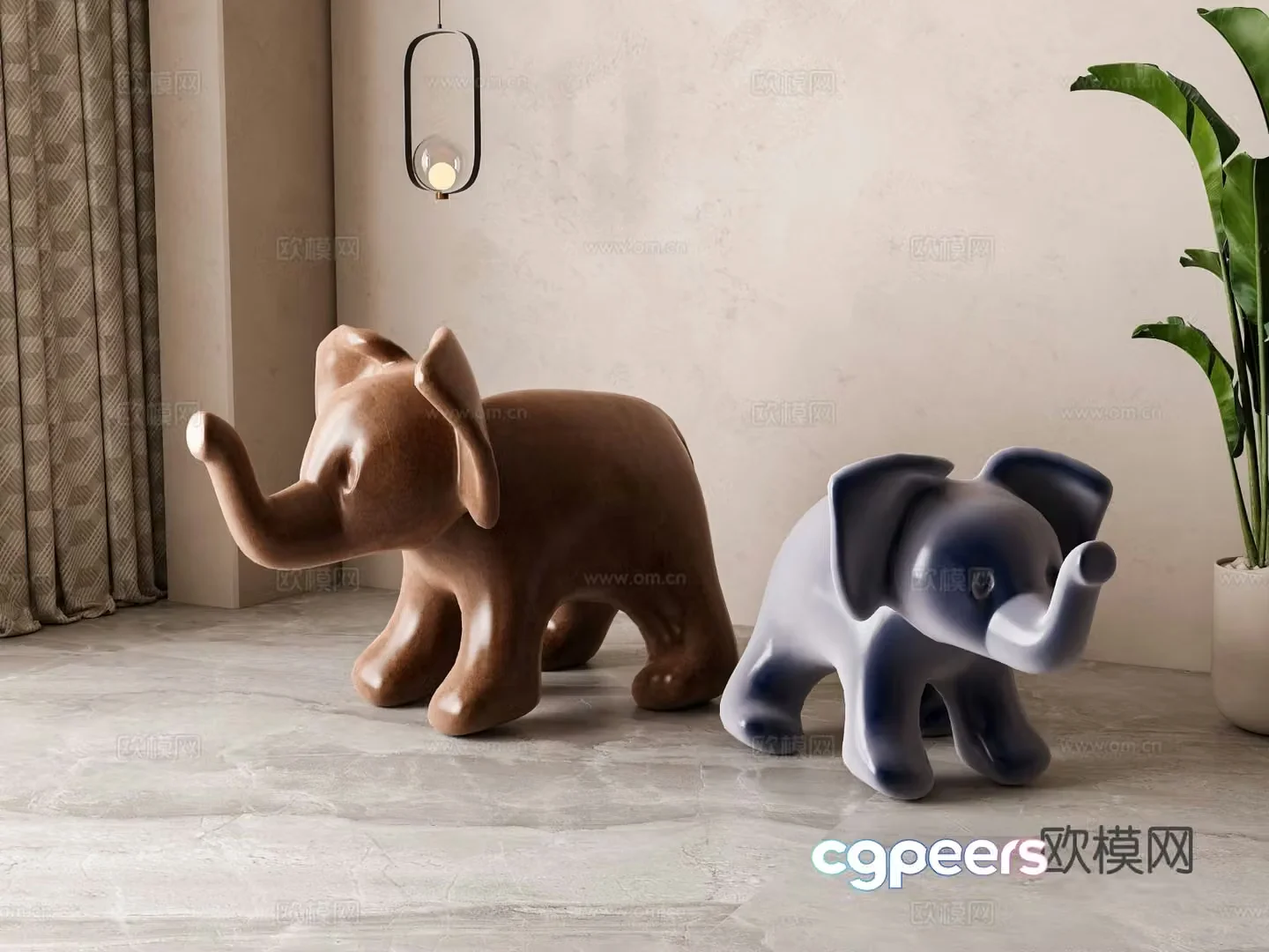 Modern children’s toys cartoon elephant 3d model