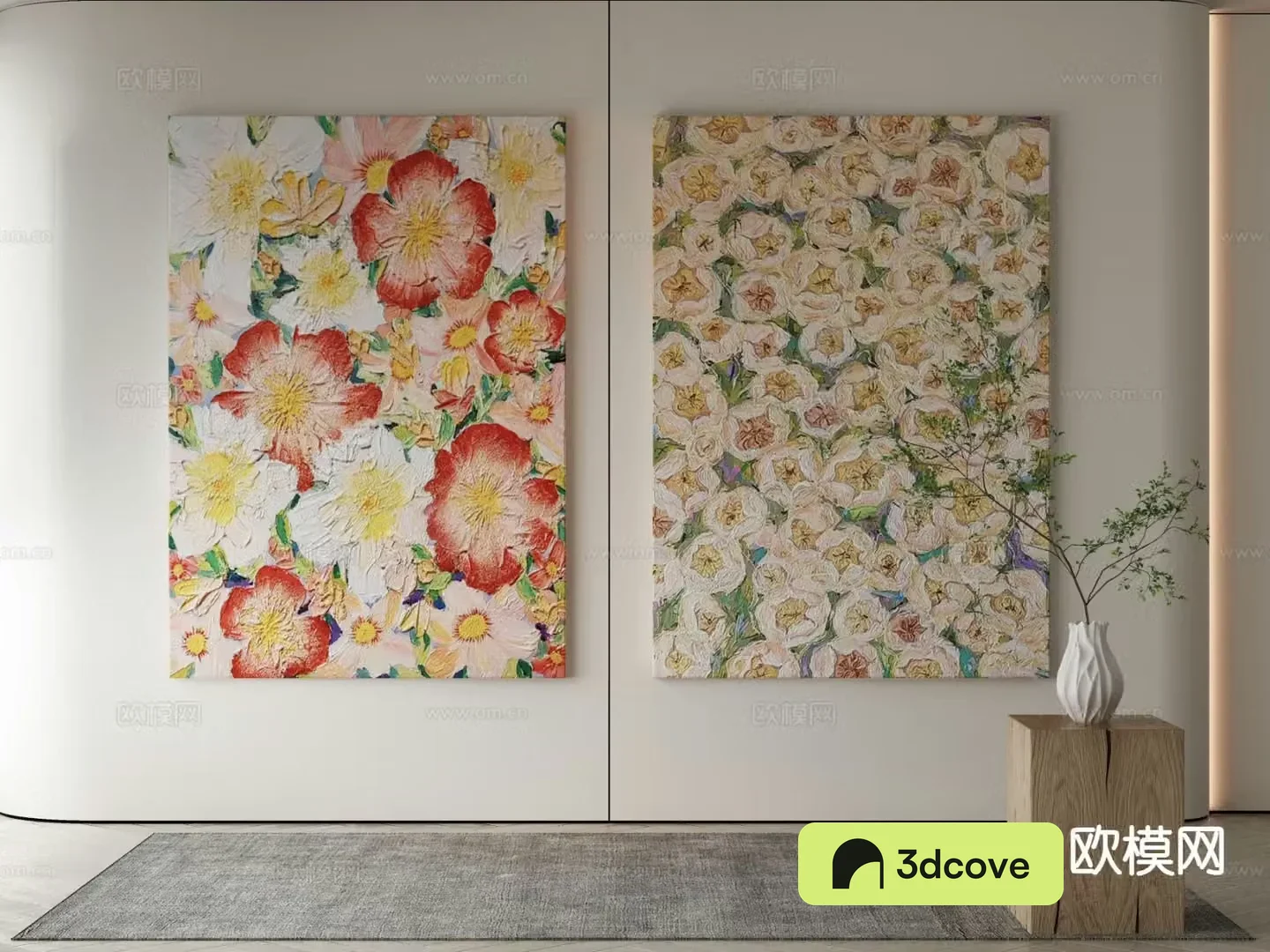 Modern decorative painting flower oil painting