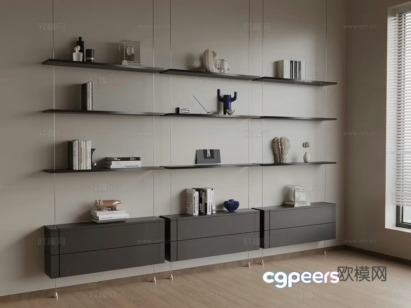Modern storage rack hanging air storage rack 3D model