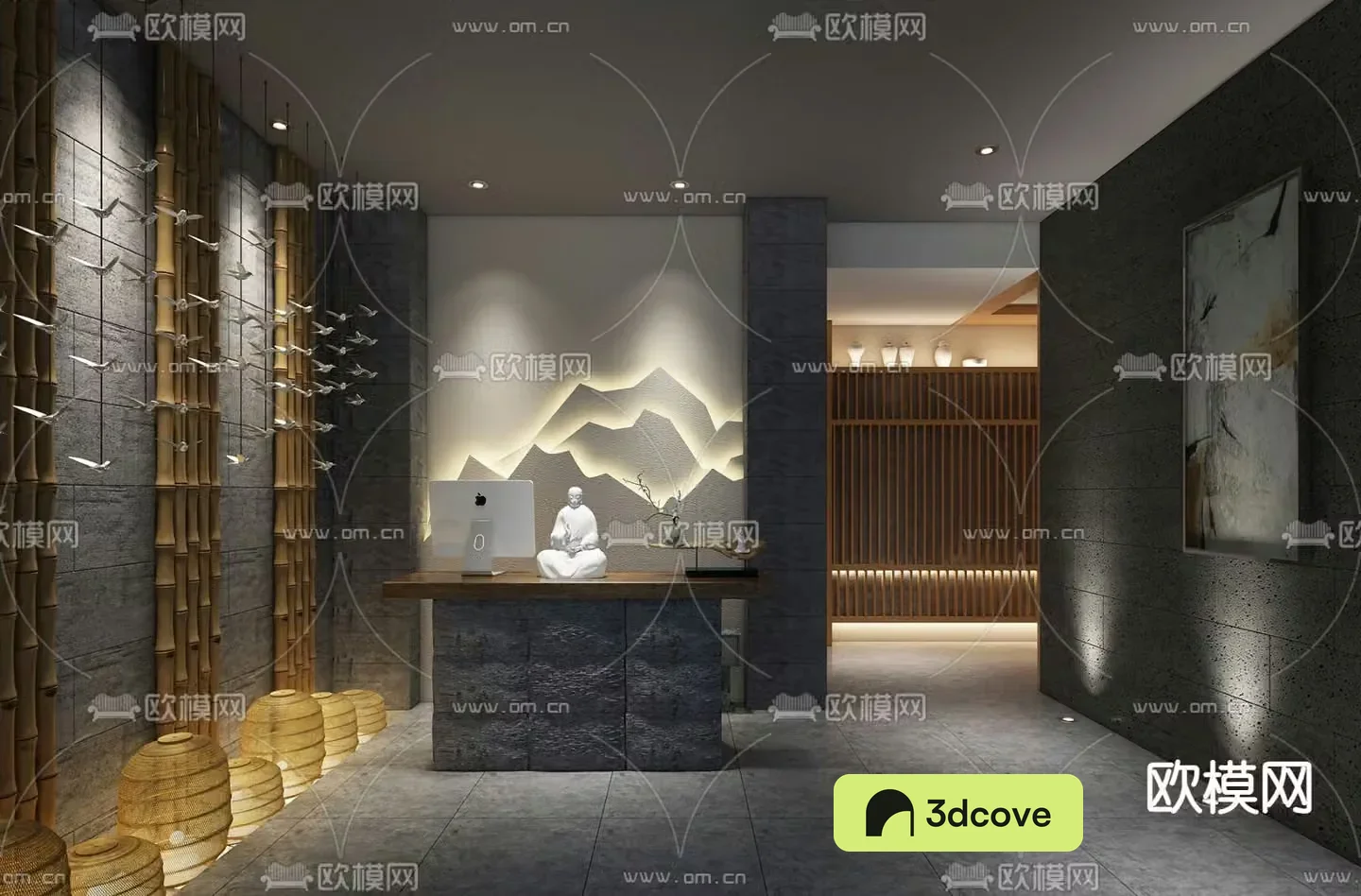 New Chinese style front desk