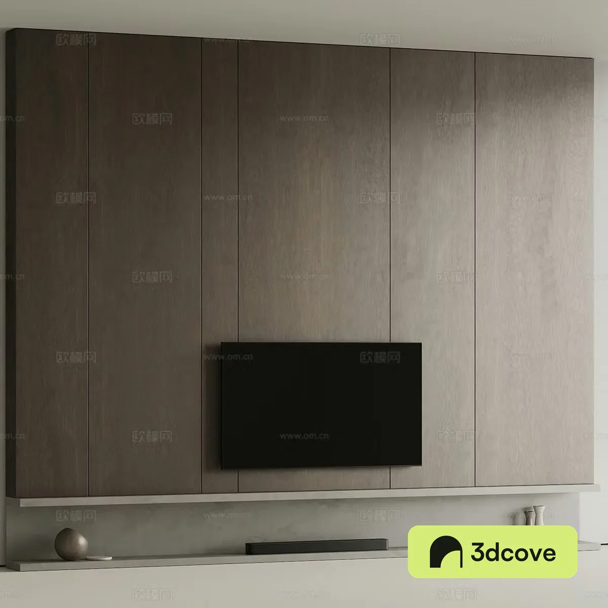 Modern Italian minimalist TV background wall