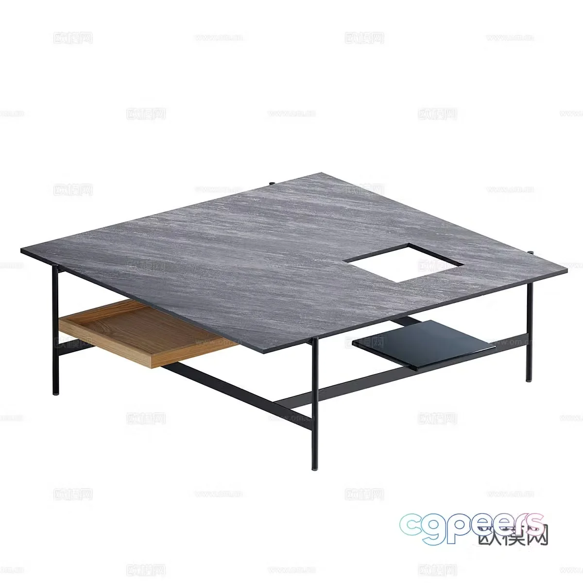 Modern simple coffee table coffee table simple coffee table living room coffee table marble coffee table 3D model