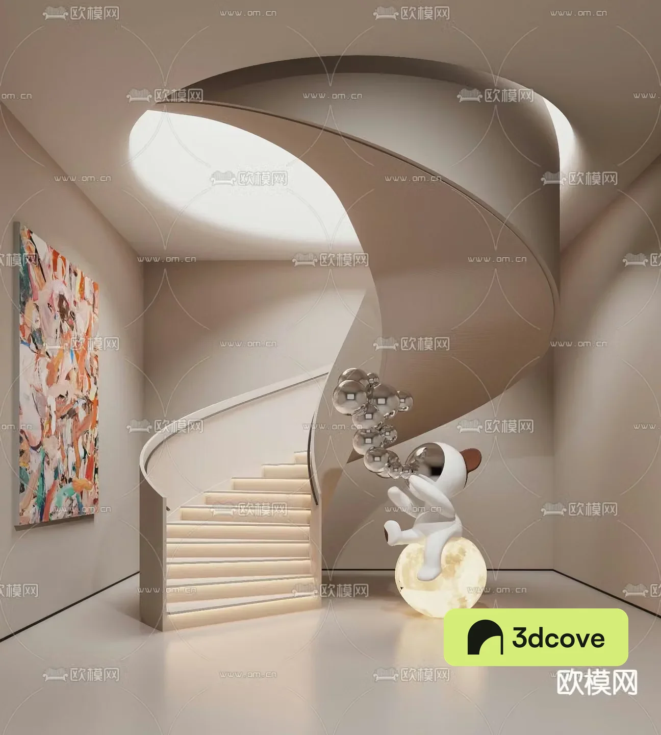 Modern spiral staircase