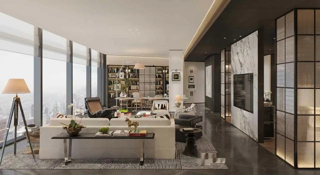 Modern Living Room 3D Model – 1388 – CORONA Render
