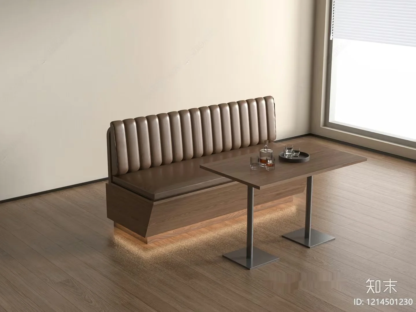 Modern Brown Furniture 3D Model – 9645 – VRAY Render