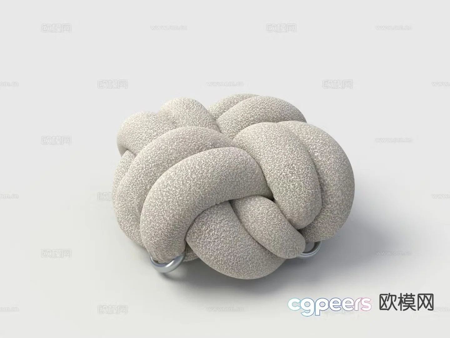 Modern ring section pouf sofa stool 3d model