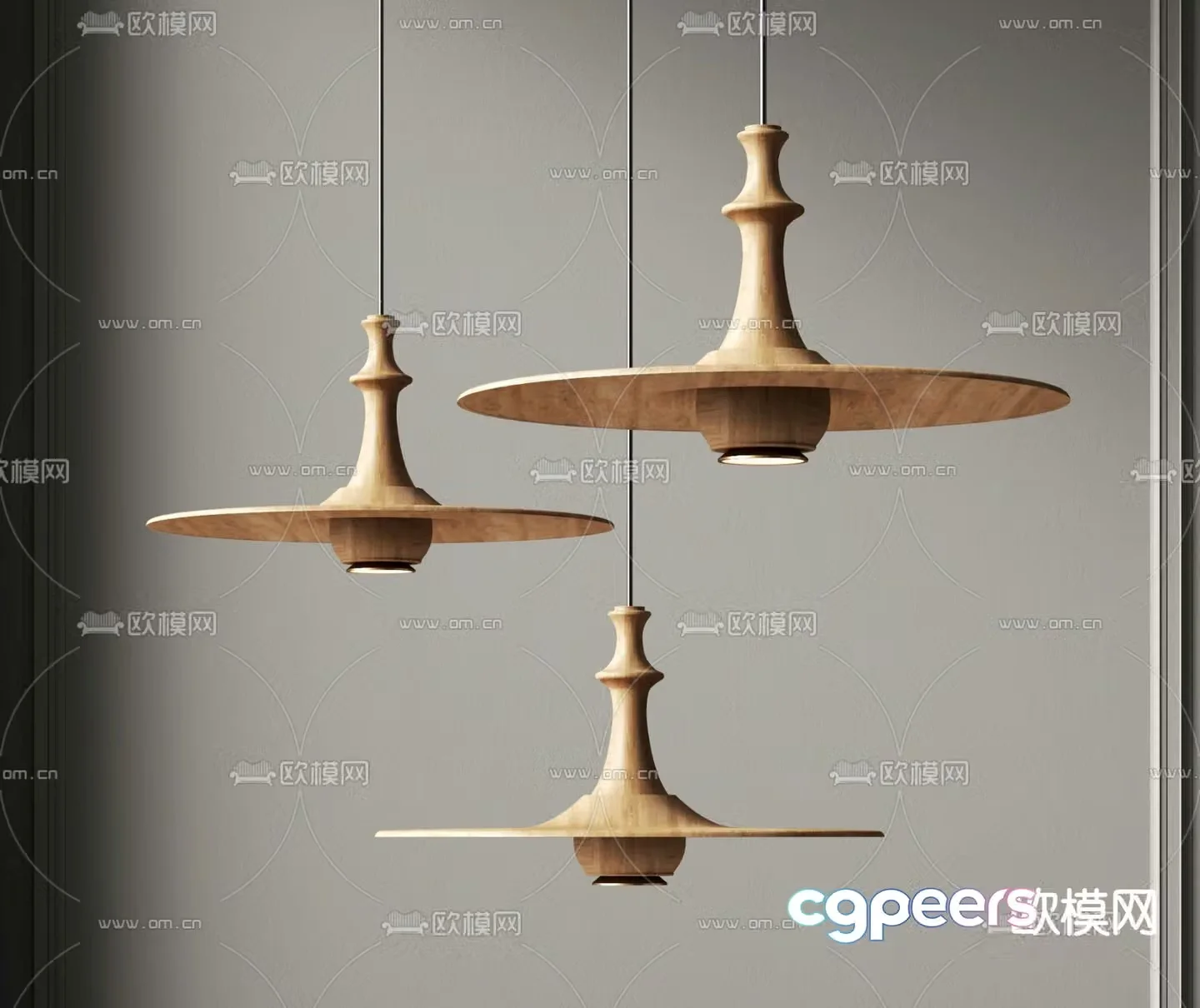 Wasabi Chandelier Restaurant Chandelier 3D Model