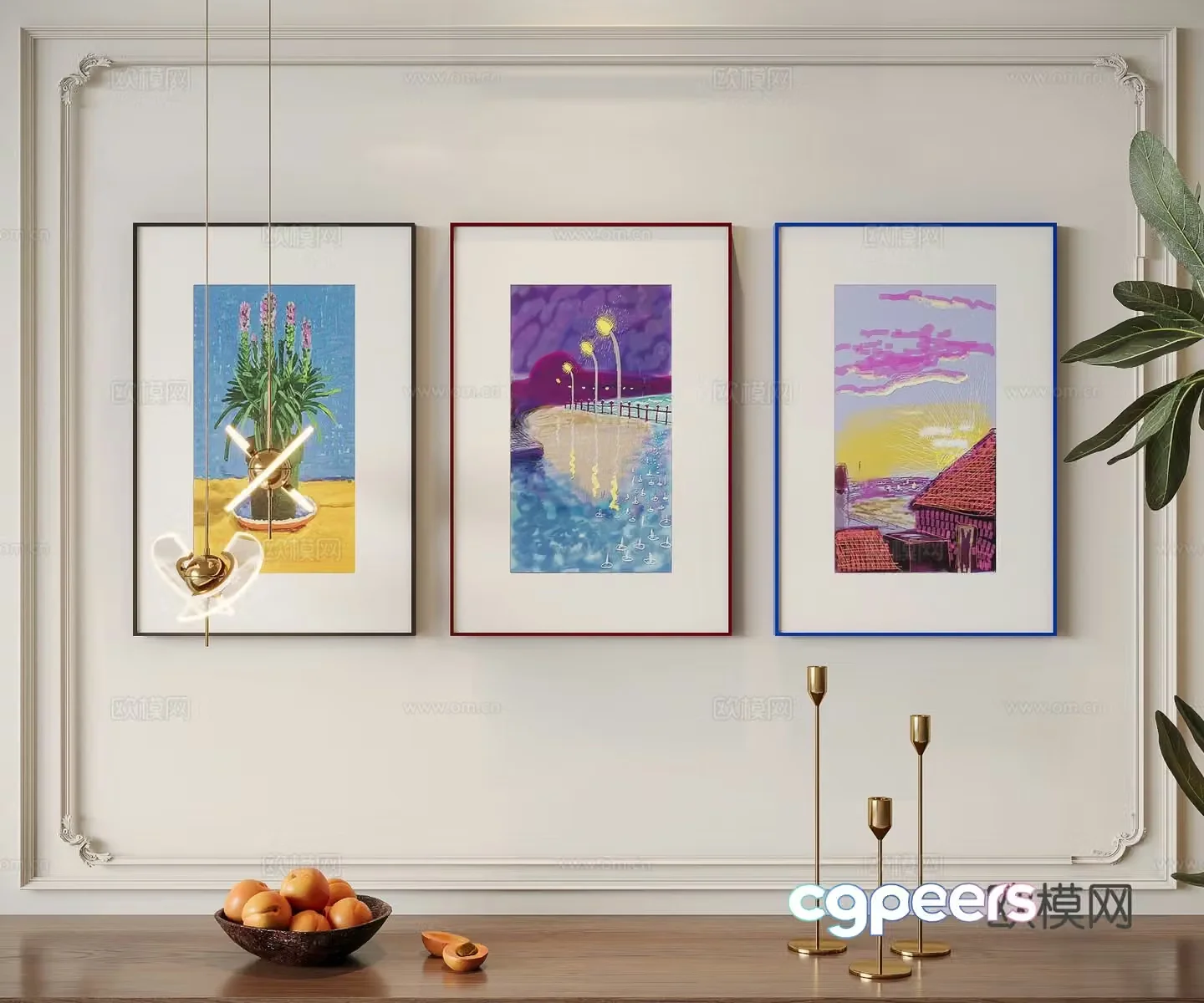 Decorative painting oil painting hanging painting 3d model