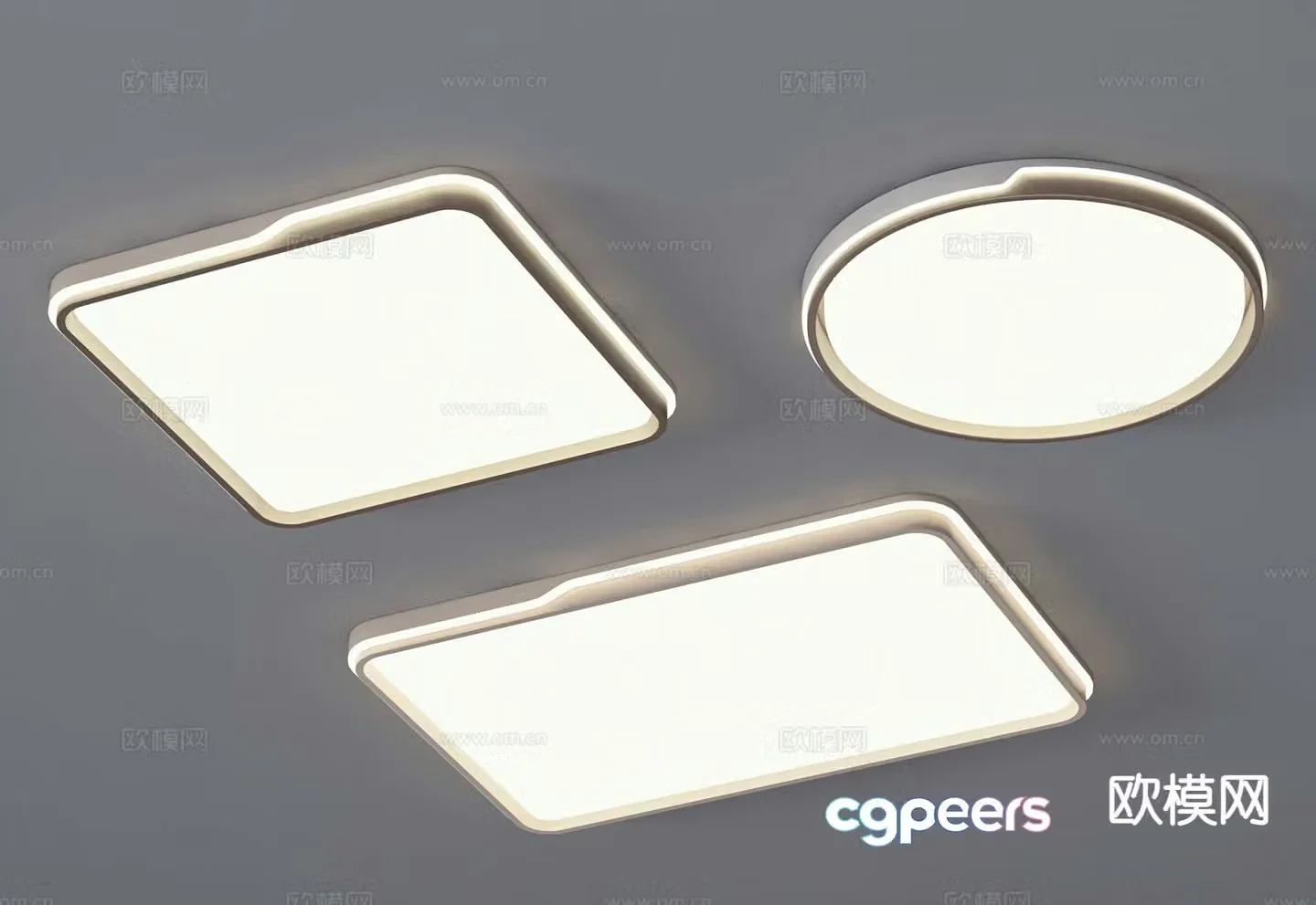 Simple ceiling lamp bedroom lamp 3d model