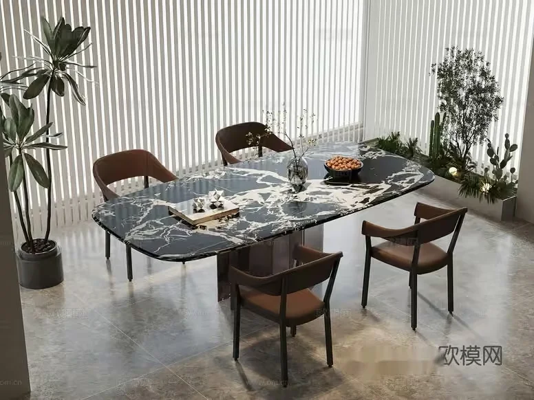 Modern Dining Room 3D Model – 16751 – VRAY Render