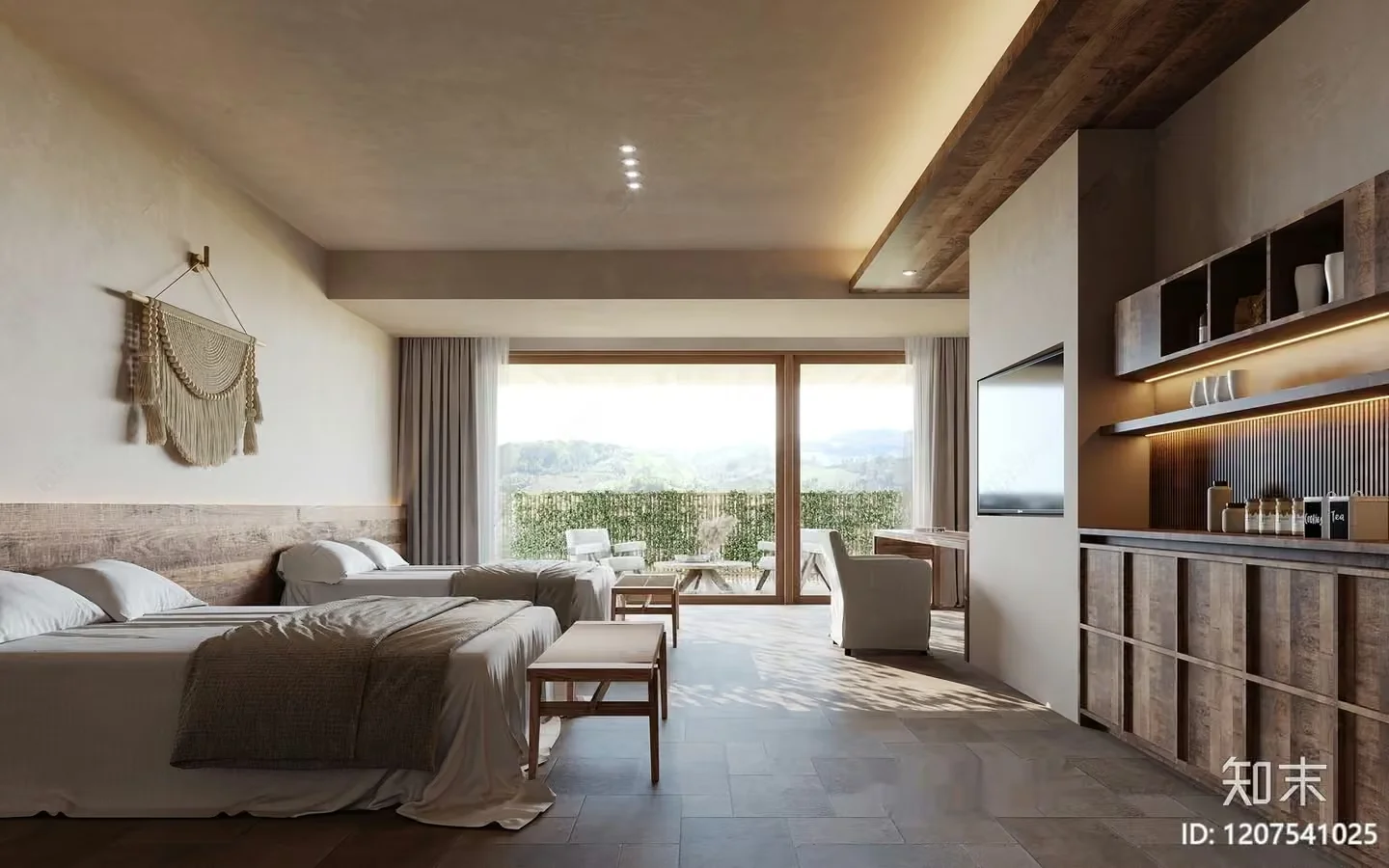 Cozy Modern Bedroom 3D Model – 1677 – VRAY Render