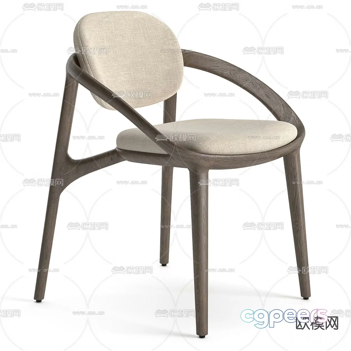 Wabi-sabi chair leisure chair 3d model