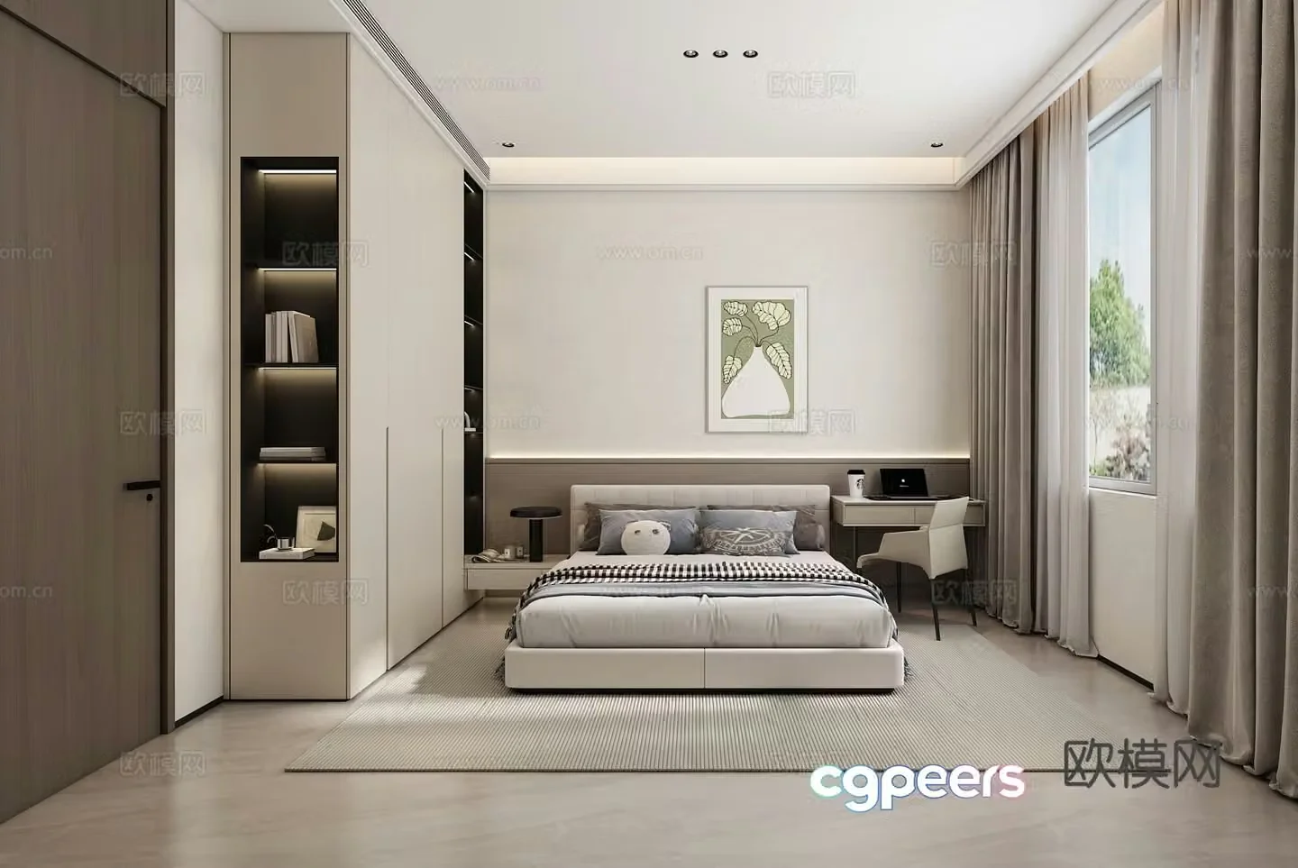 Modern bedroom Simple bedroom 3d model