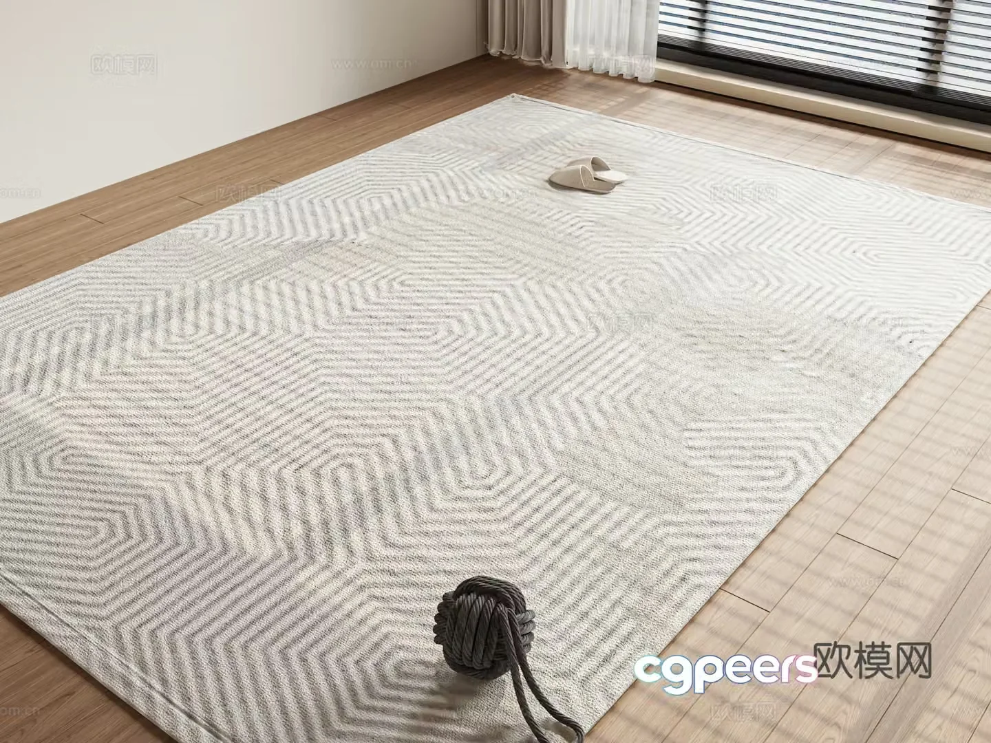 Modern style carpet 3d model