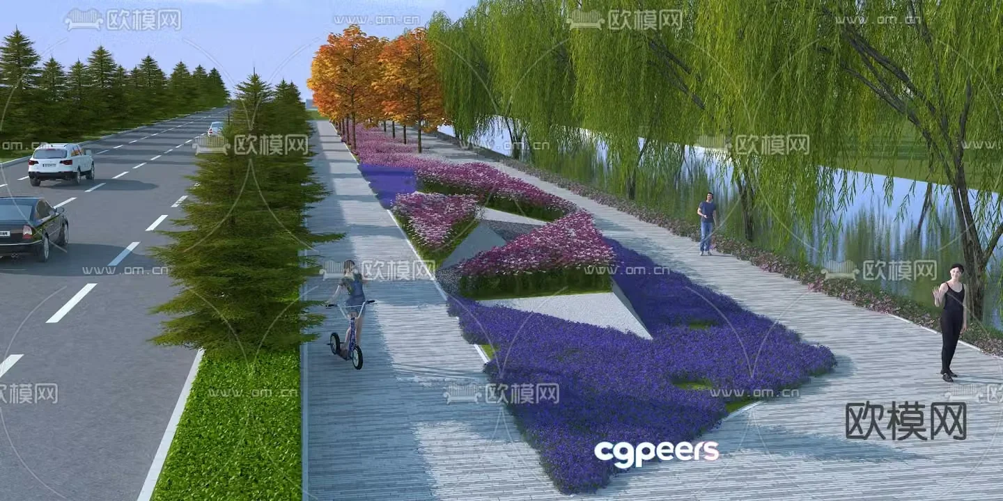 road landscape micro terrain 3d model